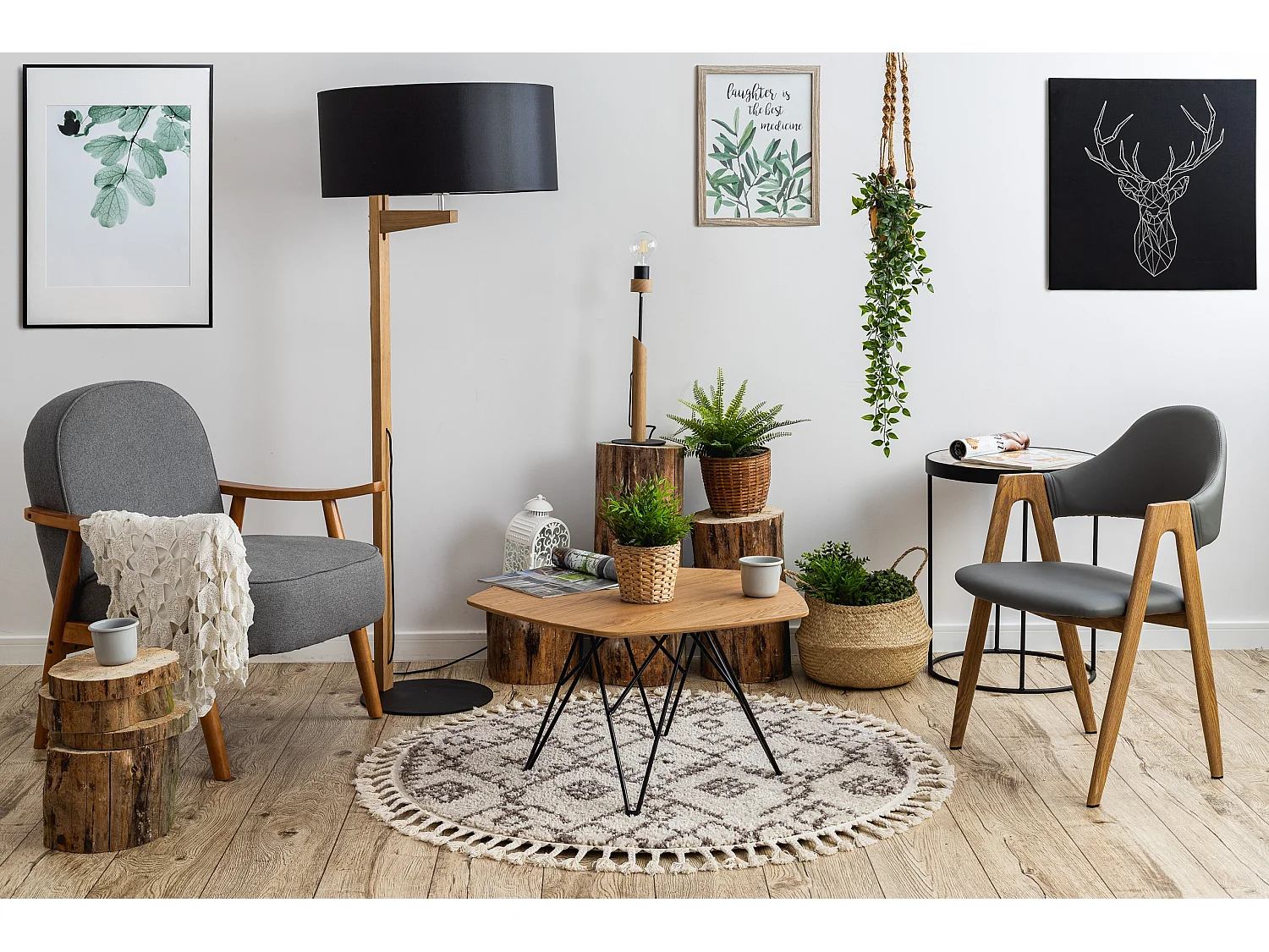 Tapis BERBER TANGER B5940 cercle crème et marron Franges berbère mar cercle 160 cm