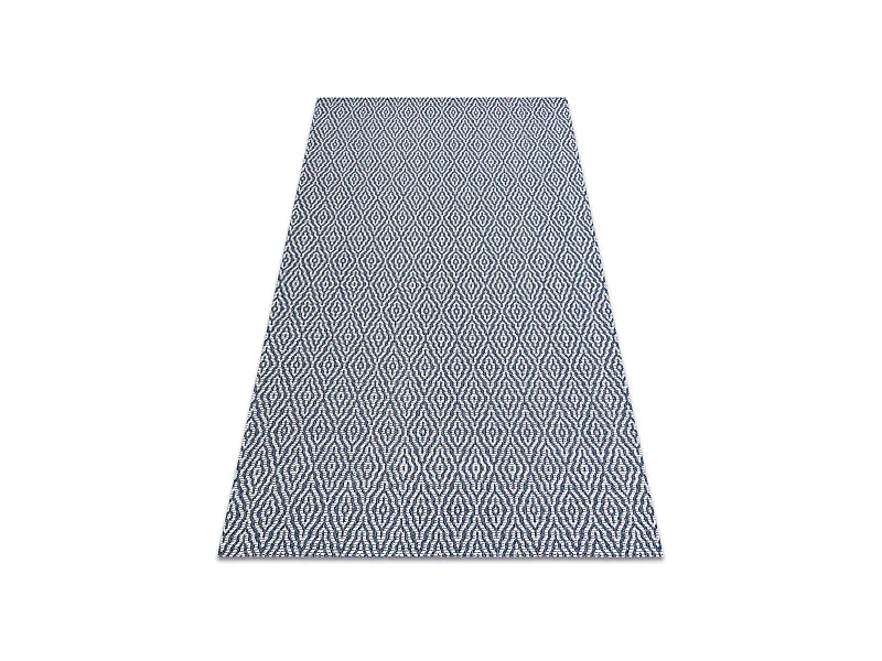 Teppich CASA ÖKO SISAL Boho Diamanten 22084 dunkelblau / sahne 192x290 cm