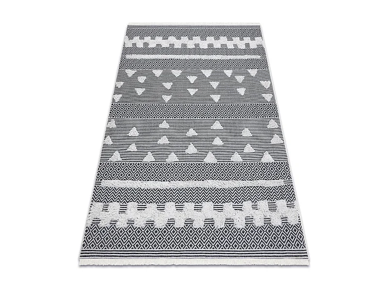 Alfombra ECO sisal BOHO MOROC Geométrico 22321 franjas - dos niveles  194x290 cm