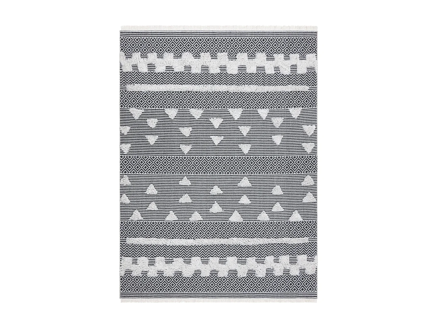 Alfombra ECO sisal BOHO MOROC Geométrico 22321 franjas - dos niveles  194x290 cm