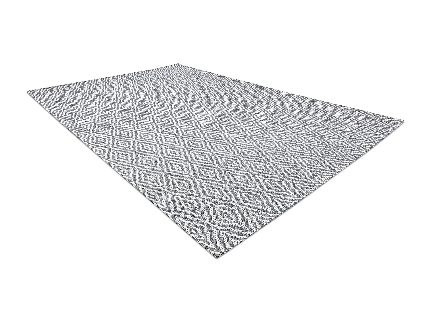 Tapis CASA ECO SIZAL BOHO Diamants 22084 anthracite / crème, tapis en 153x220 cm