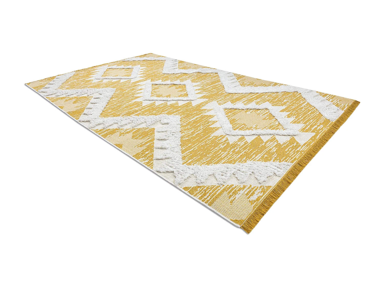 Tapete ECO SIZAL BOHO MOROC Diamantes 22312 franjas - dois níveis de  194x290 cm