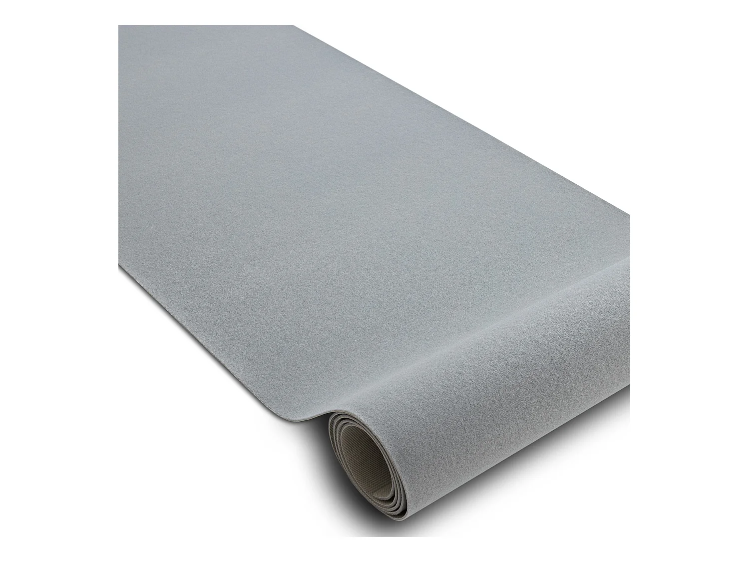 Vloerbekleding met rubber bekleed RUMBA éénkleurig grijs 70x880 cm