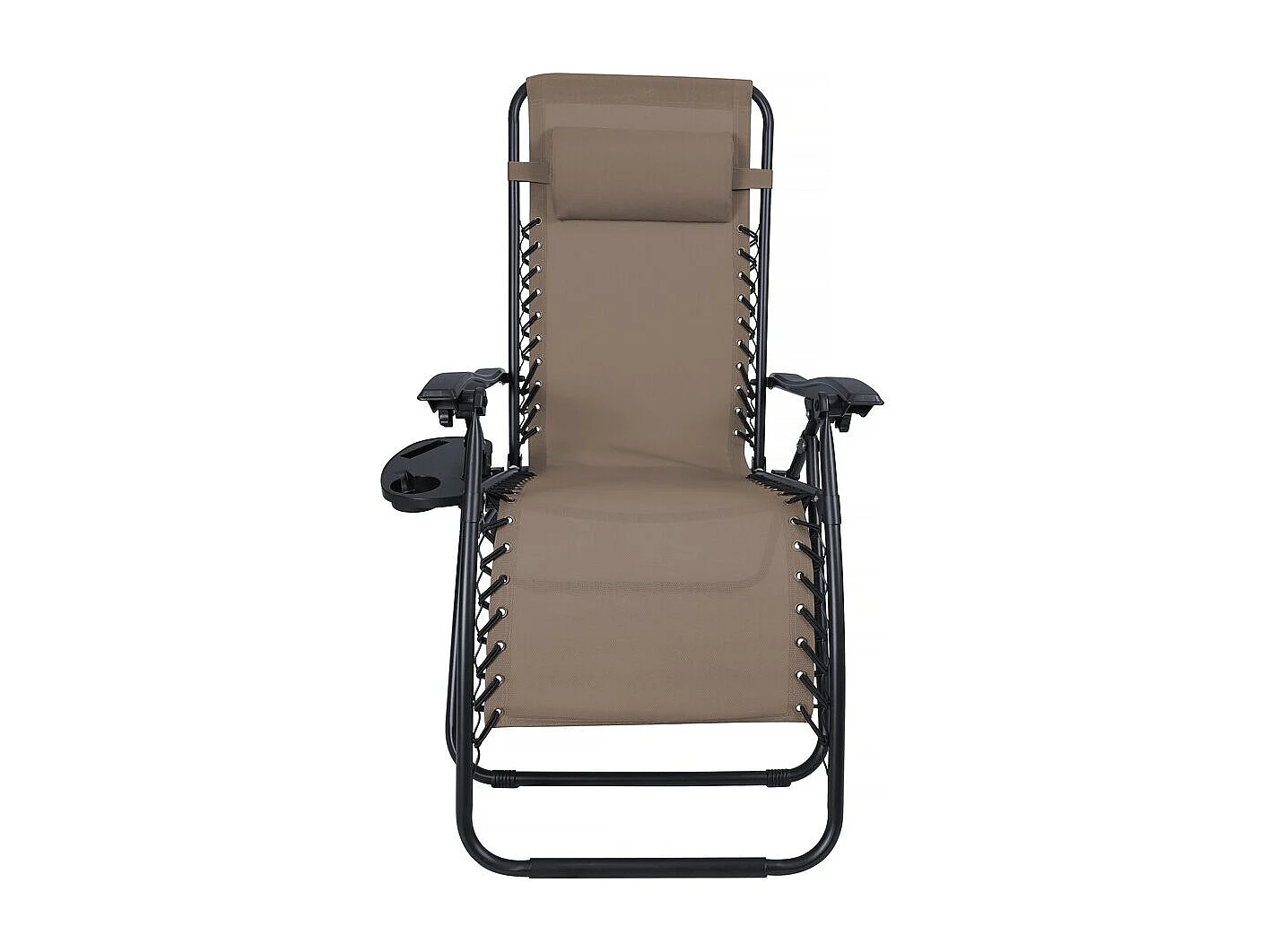 Lot de 2 Fauteuils de jardin inclinable zéro gravité "Sintra" - Taupe