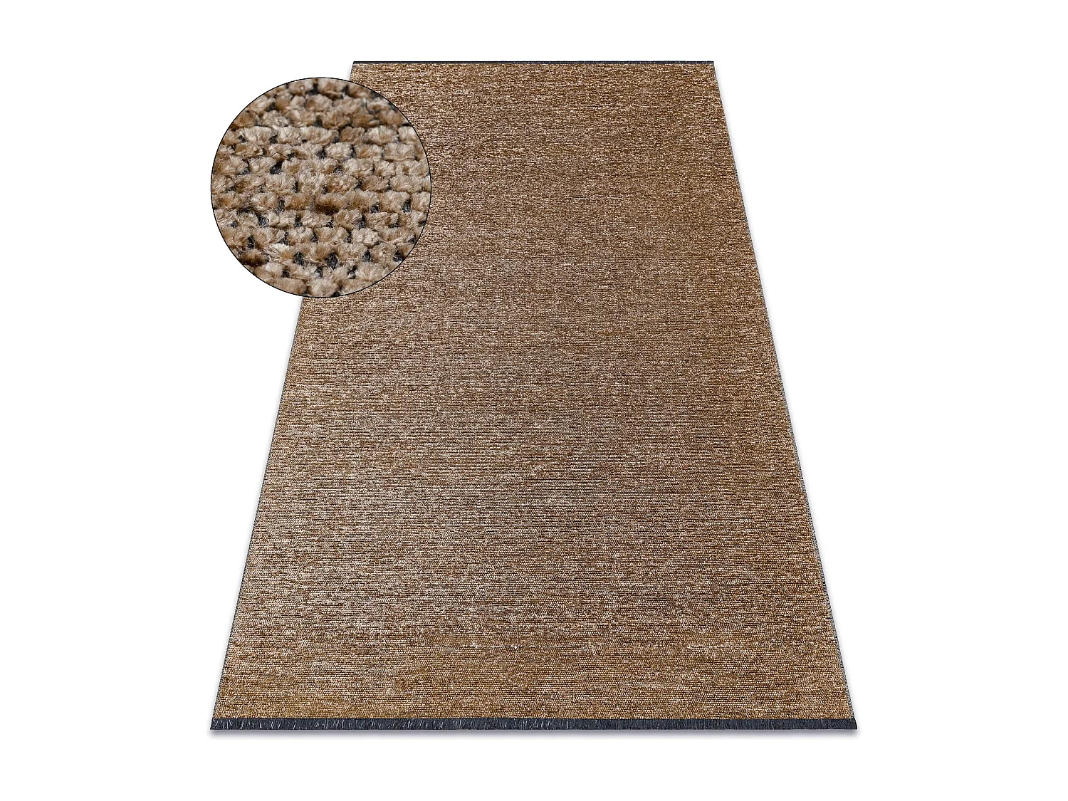 Tapijt FLORENCE 24021 Eenkleurig, glamour, plat geweven, franjes - don 118x170 cm