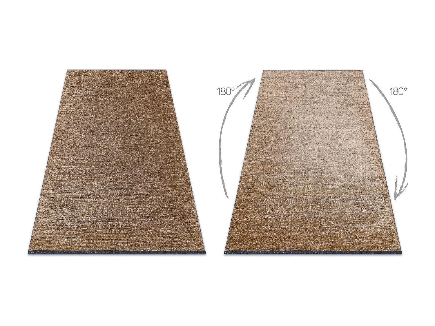 Tapijt FLORENCE 24021 Eenkleurig, glamour, plat geweven, franjes - don 118x170 cm