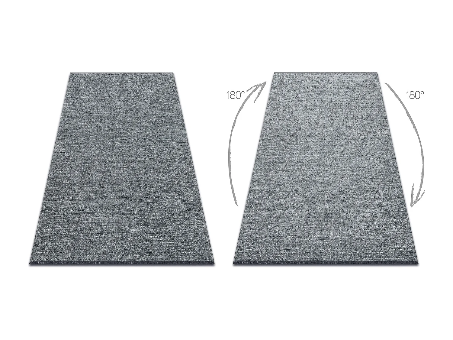 Tapis FLORENCE 24021 Uni, glamour, tissé à plat, franges - couleur d 118x170 cm