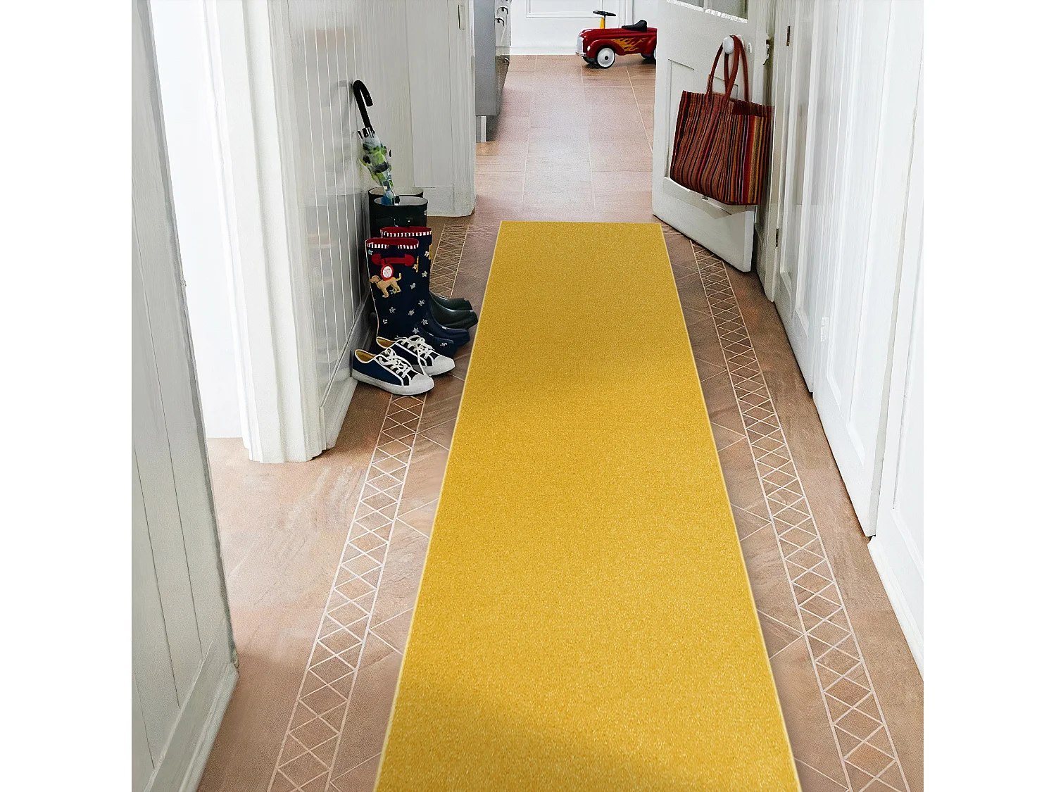 TAPIS DE COULOIR ETON 502 jaune 100x330 cm