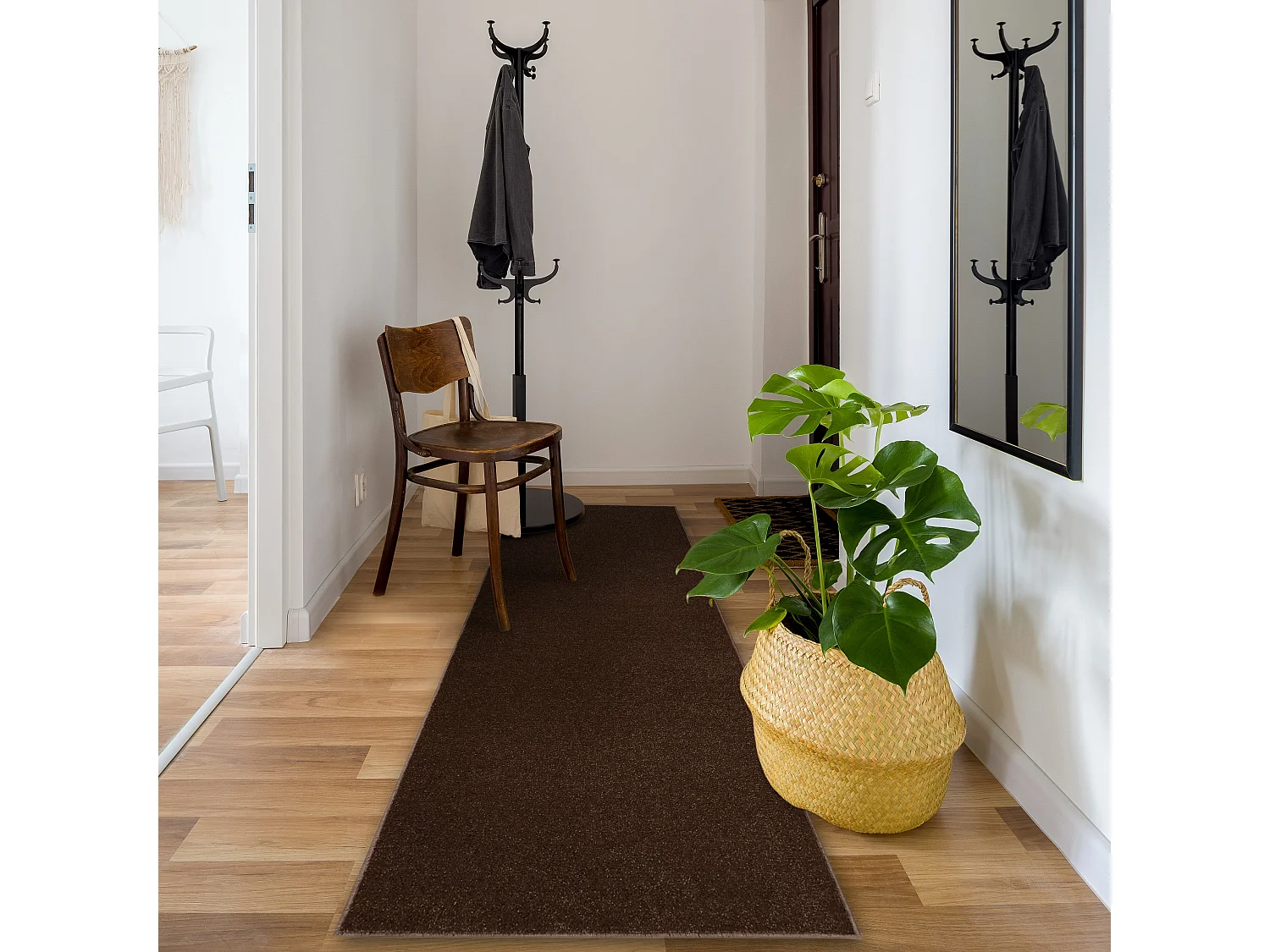 TAPIS DE COULOIR ETON 898 marron 90x330 cm