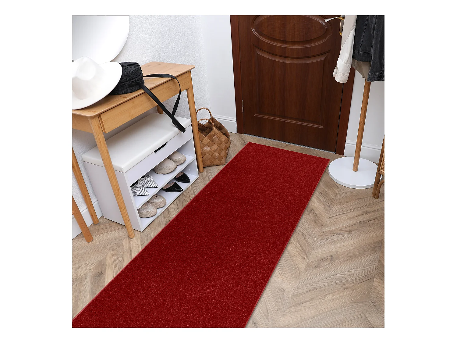 TAPIS DE COULOIR ETON 120 rouge 50x470 cm