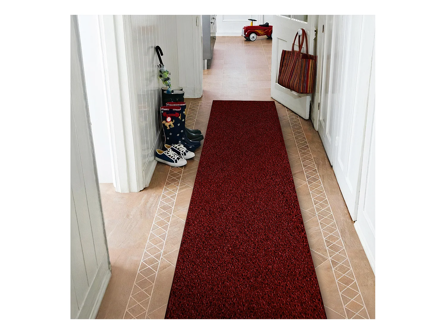 TAPIS DE COULOIR TRAFFIC bordeaux 190 AB 50x370 cm