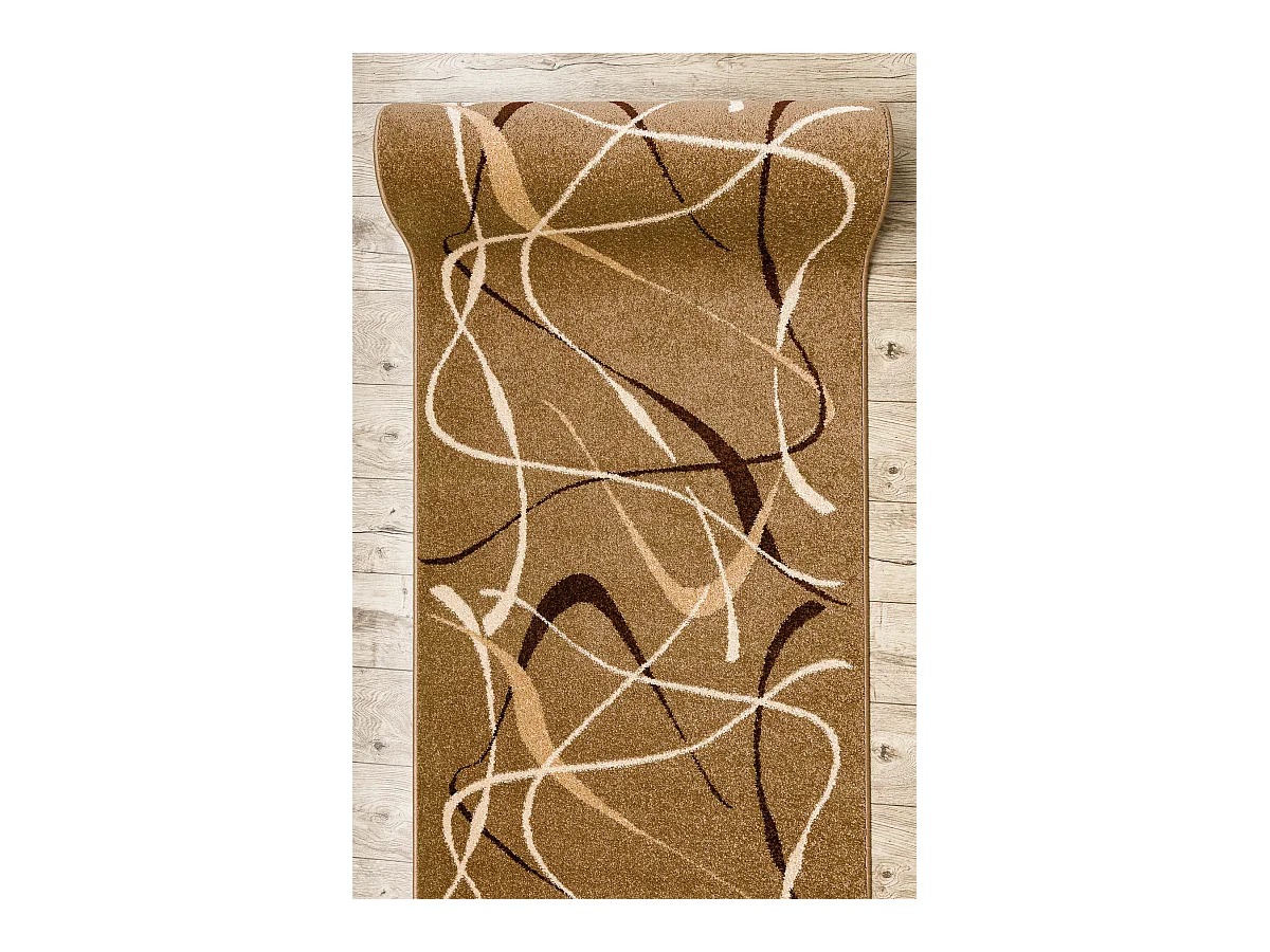 Tapis de couloir KARMEL FRYZ - CHOCO noix 90x470 cm