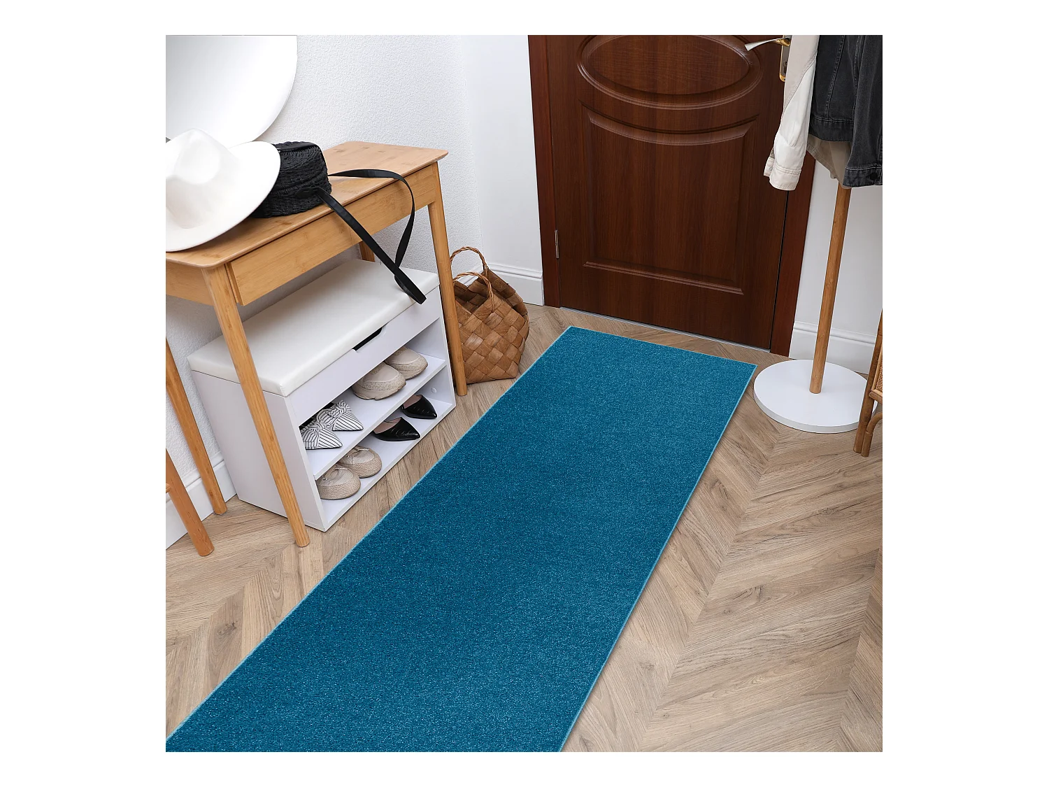 TAPIS DE COULOIR ETON 898 turquois 70x450 cm