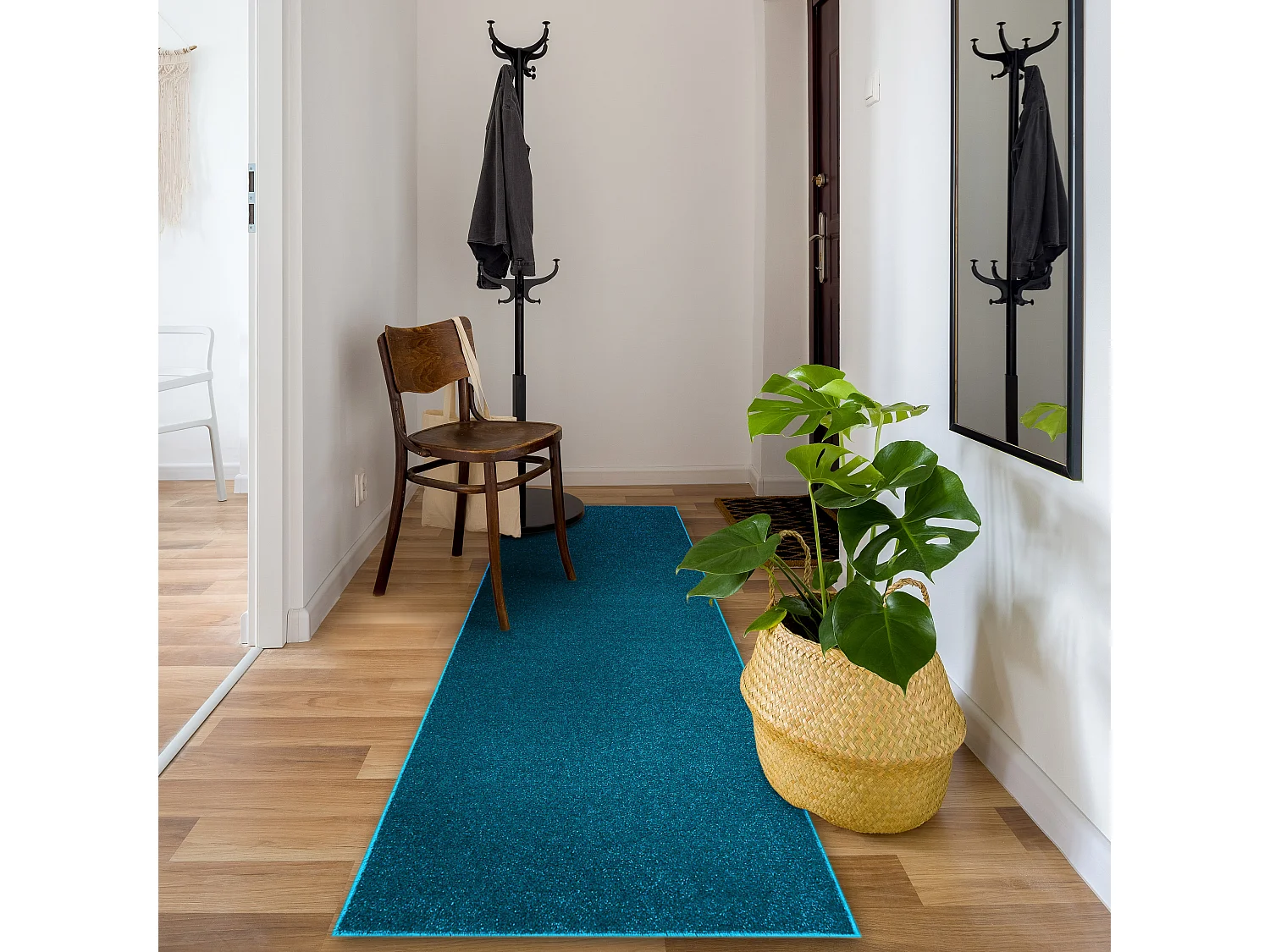 TAPIS DE COULOIR ETON 898 turquois 110x470 cm