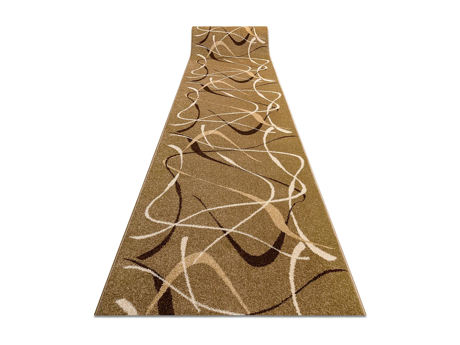 Vloerbekleding KARMEL FRYZ - CHOCO noot 90x840 cm