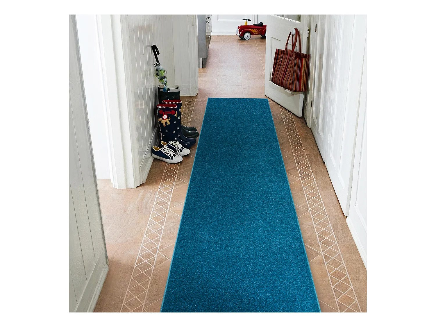 TAPIS DE COULOIR ETON 898 turquois 70x400 cm