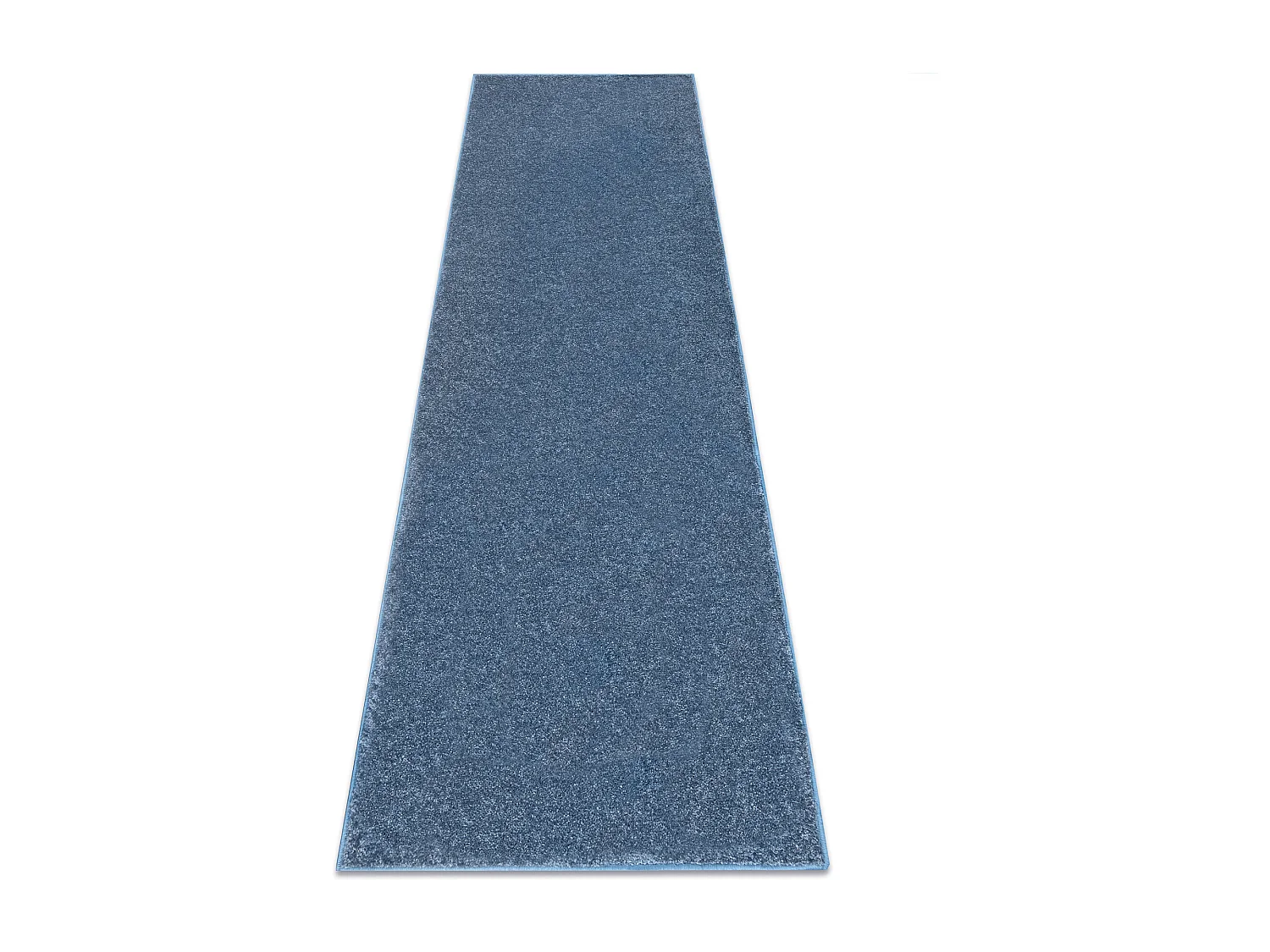 Tapis de couloir SANTA FE bleu 74 plaine couleur unie 60x330 cm