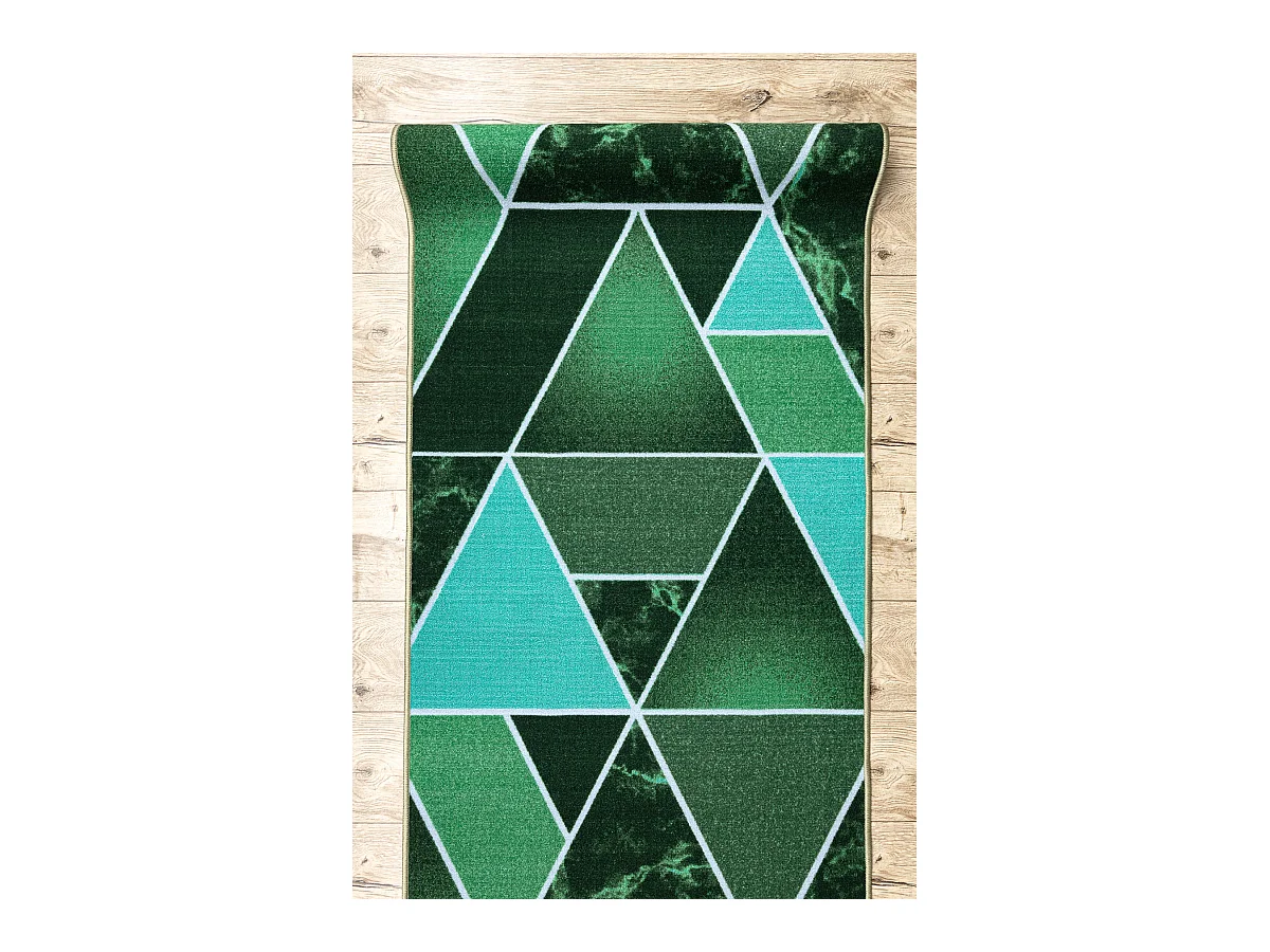 Triangles de couloir TRÓJKĄTY antidérapants, vert gomme 90x270 cm