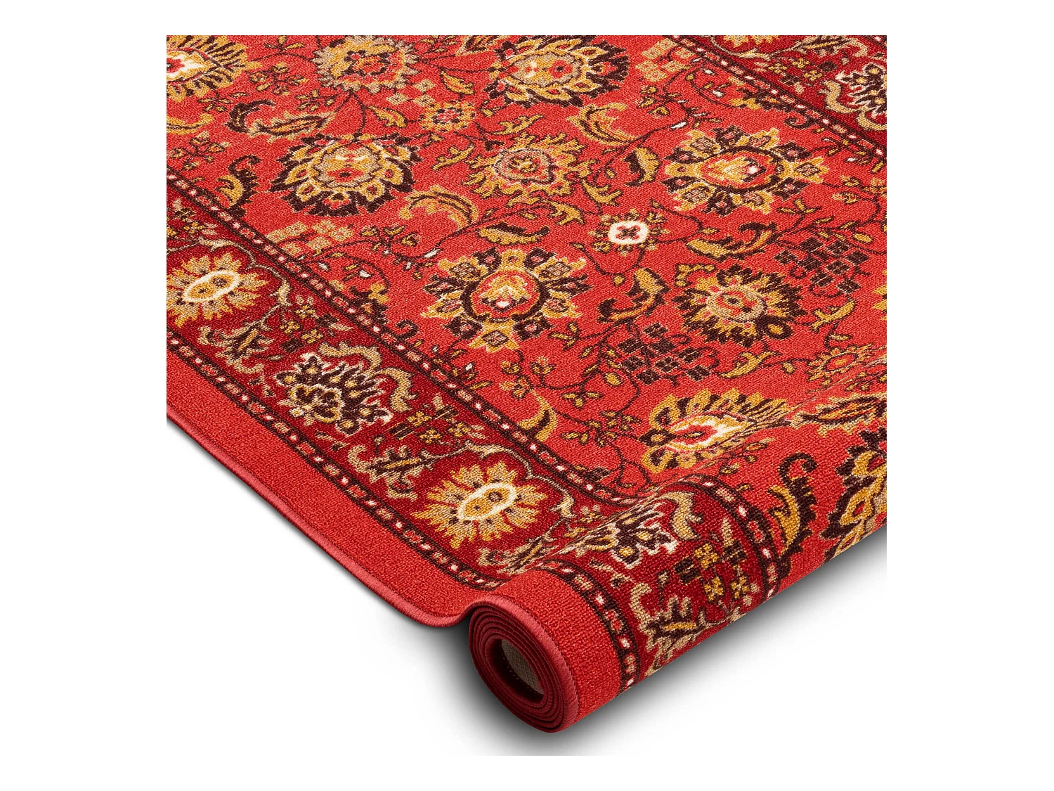 Triangles de couloir TRADYCJA traditionnel antidérapants Rouge gomme 100x310 cm