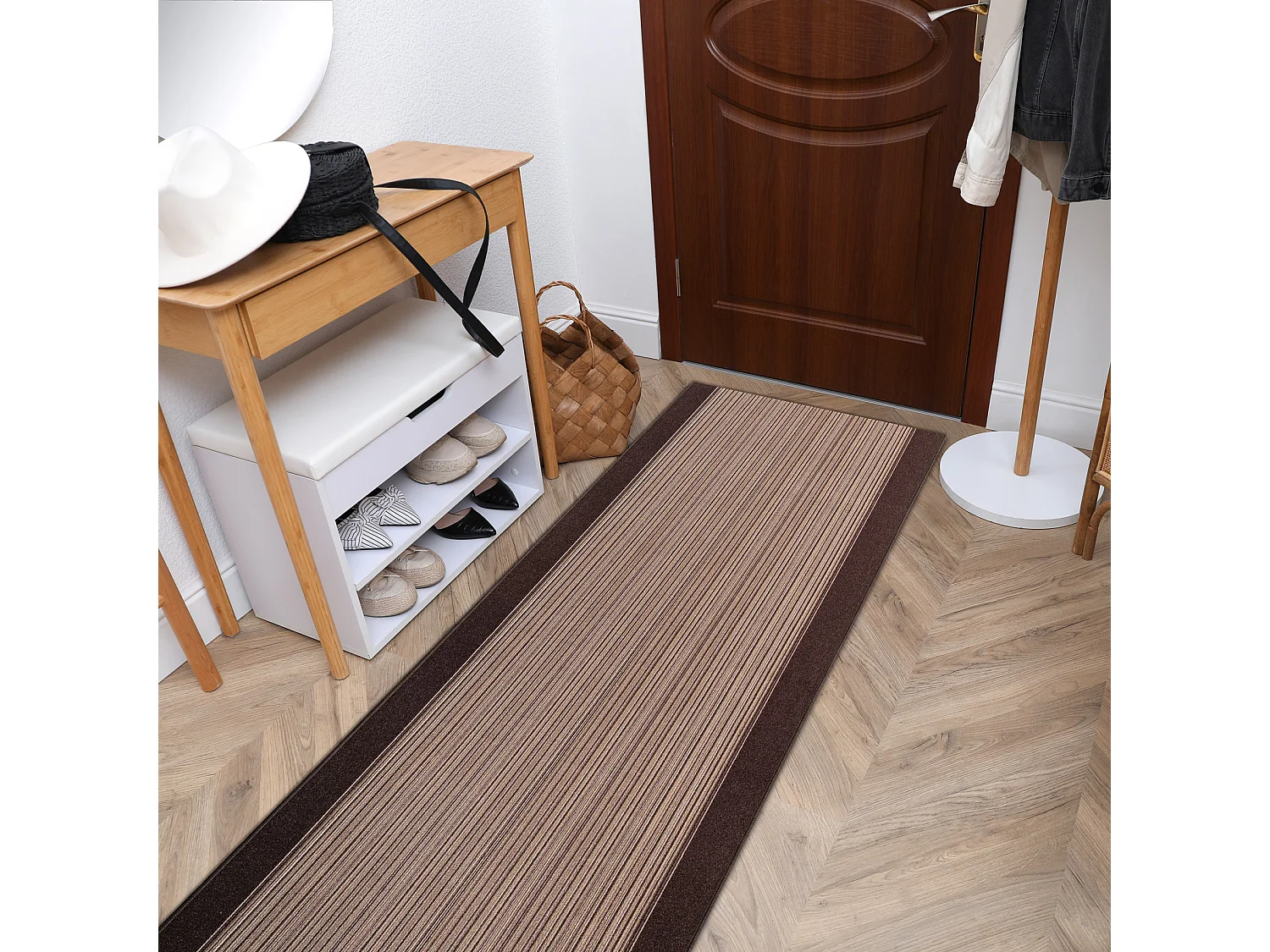 Läufer Antirutsch CARNABY braun 67x550 cm