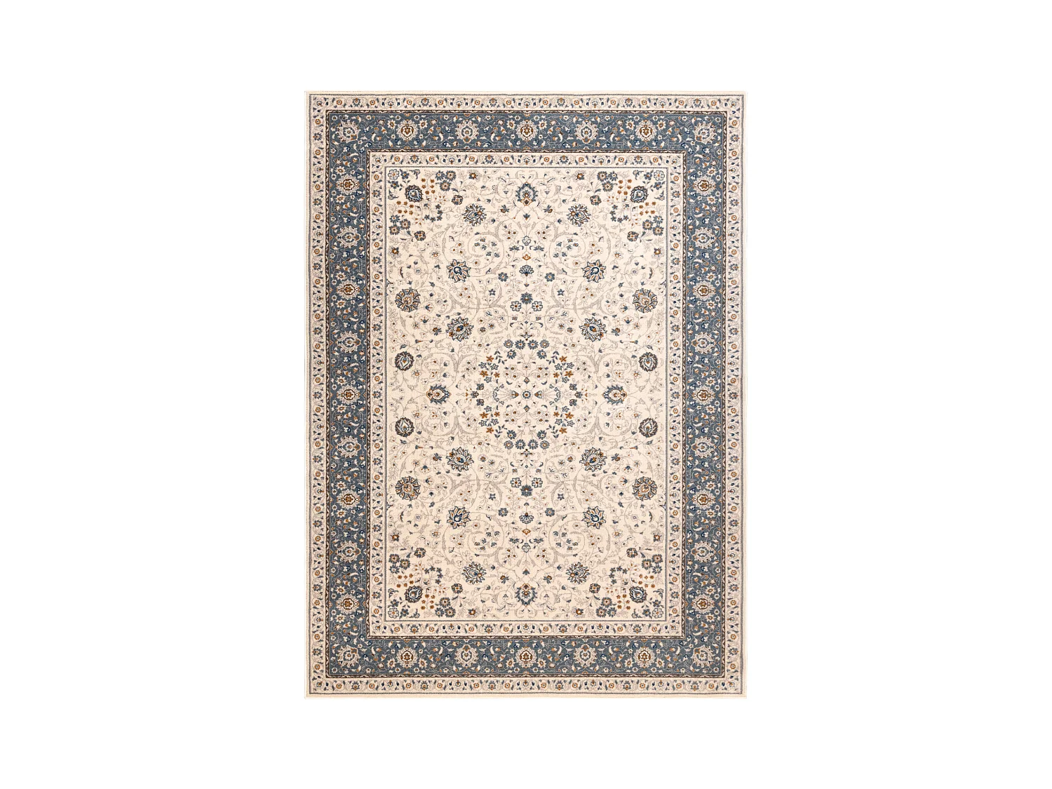 Tapijt NAIN Ornament, frame, 7179/51643 beige / blauw 80x150 cm
