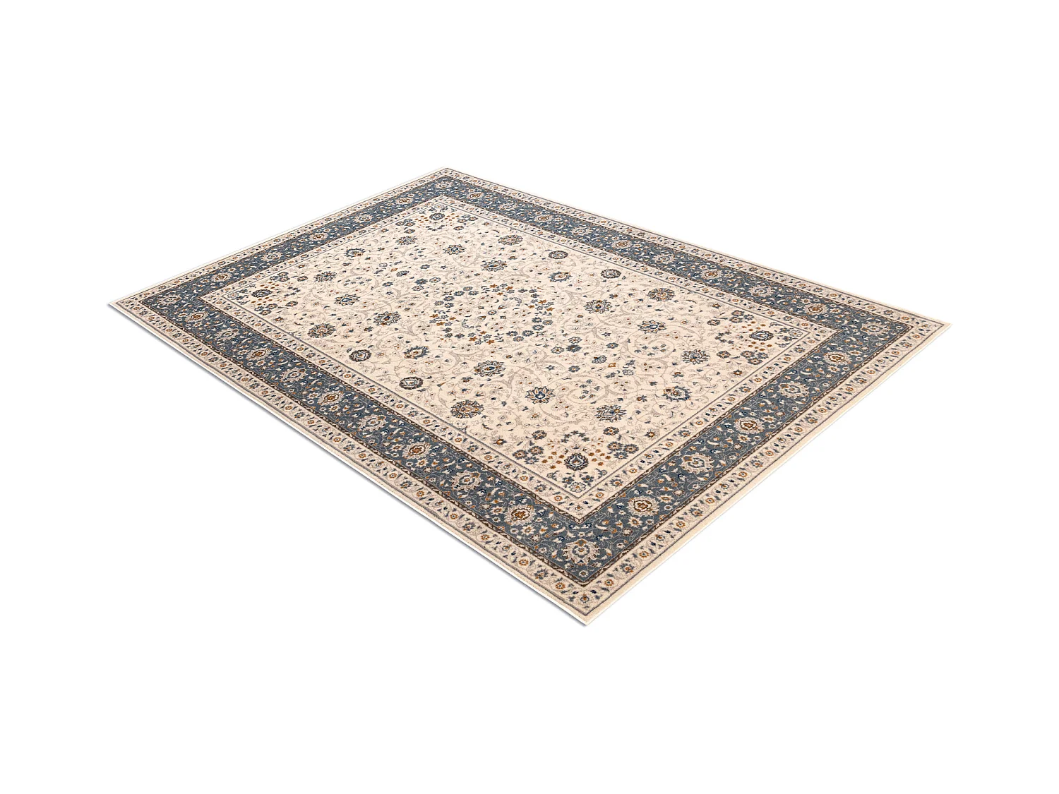 Tapijt NAIN Ornament, frame, 7179/51643 beige / blauw 80x150 cm