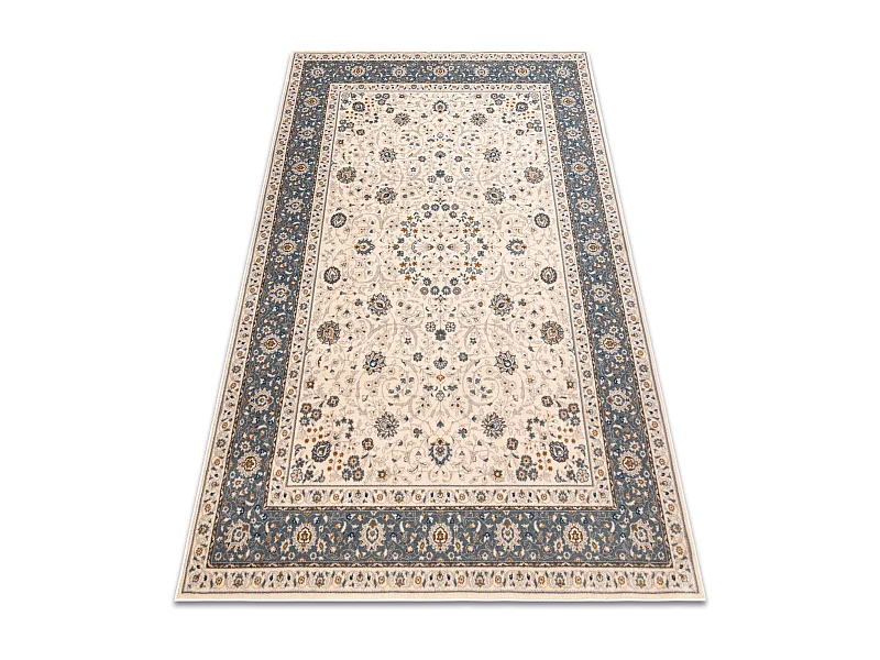 Tapis NAIN Ornement, cadre, 7179/51643 beige / bleu 80x150 cm