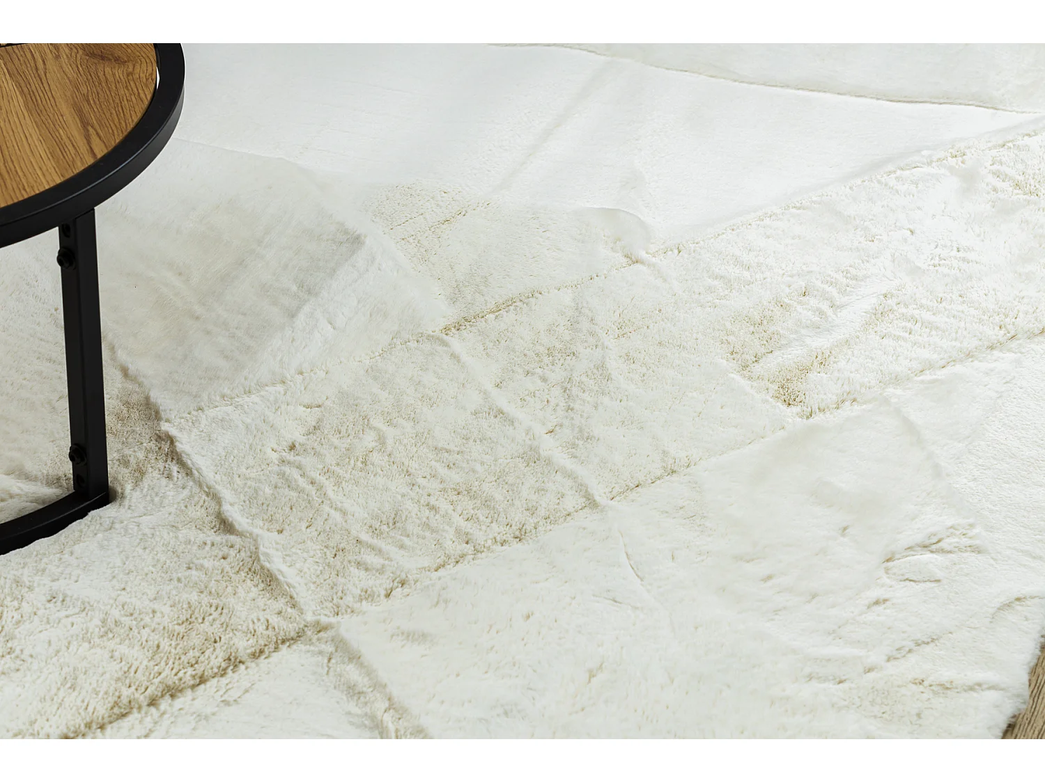 Tapis TEDDY NEW wool 45 Shaggy crème très épais, en peluche 80x150 cm