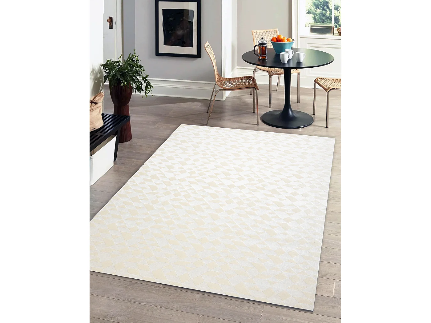 Teppich PEARL 51321A Sahne - Geometrisch exklusiv, strukturell 192x290 cm