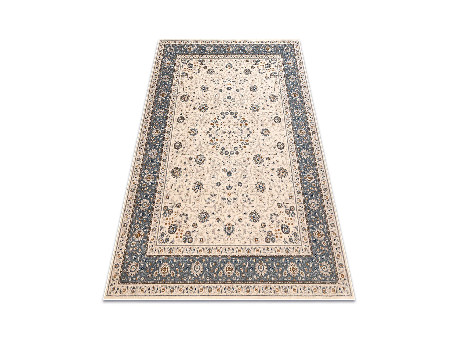 Tapis NAIN Ornement, cadre, 7179/51643 beige / bleu 240x340 cm