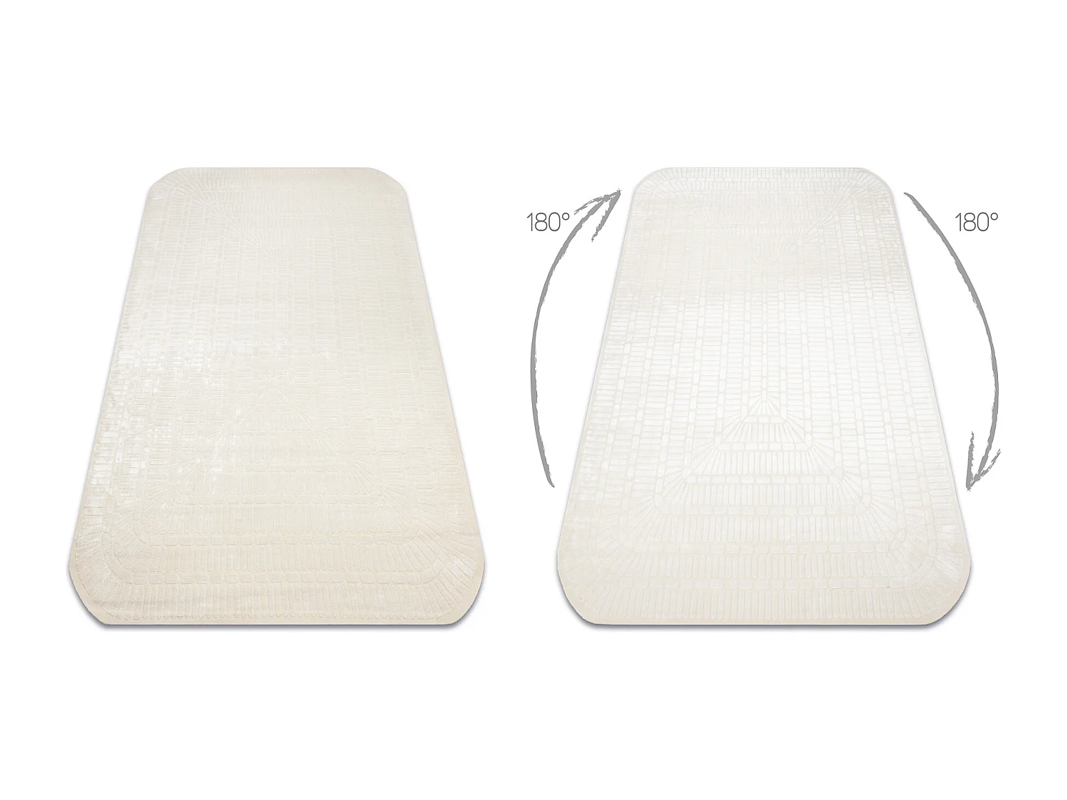 Teppich PEARL 53132A Sahne - Geometrisch exklusiv, strukturell 192x290 cm