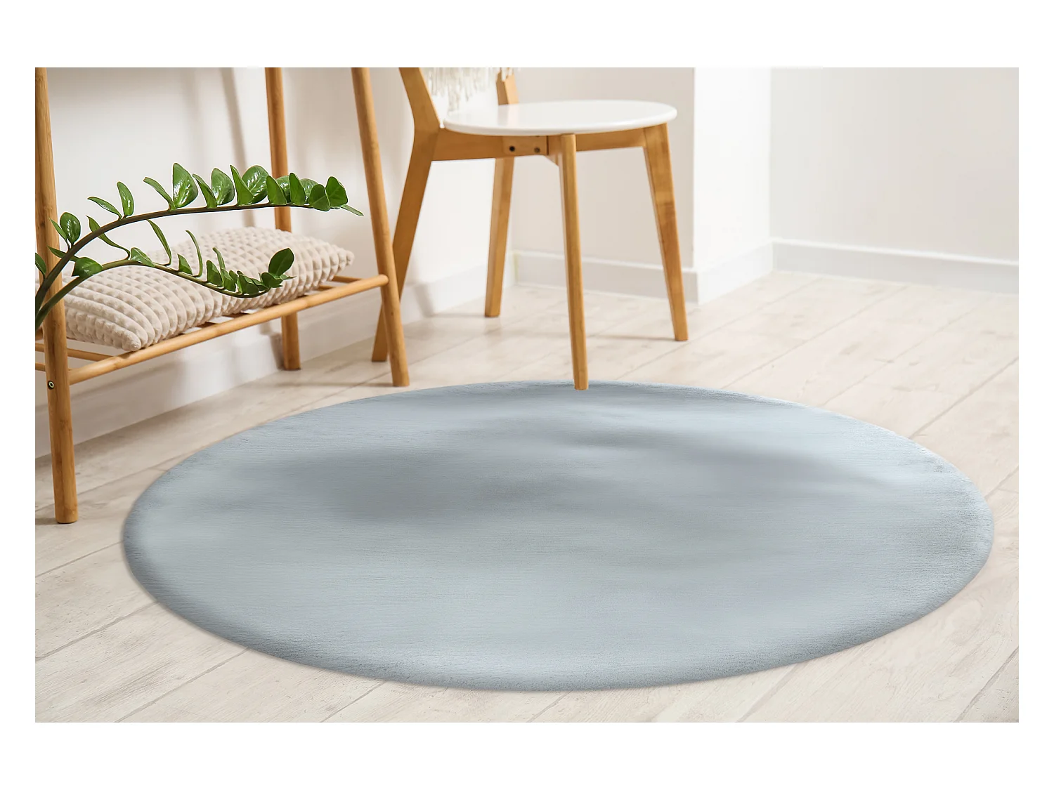 Tapijt TEDDY NEW dream 47 cirkel Shaggy zilver zeer dik, pluche cercle 120 cm