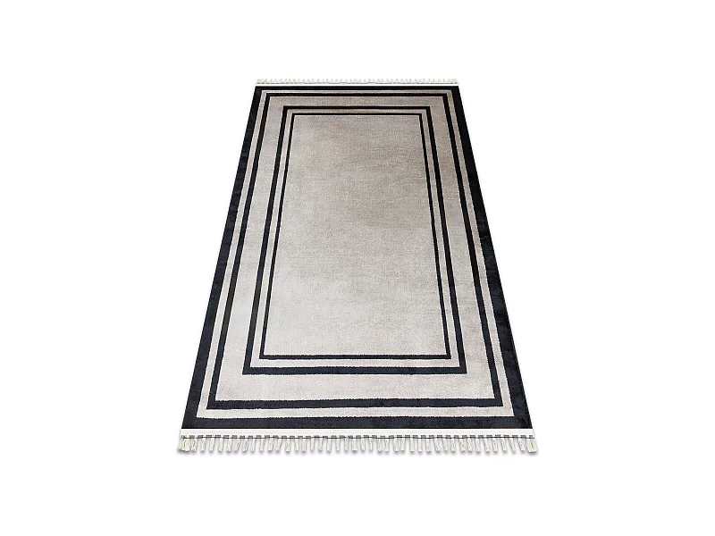 Tapis AMOUR 53104A beige - Cadre, moderne, élégant 78x300 cm