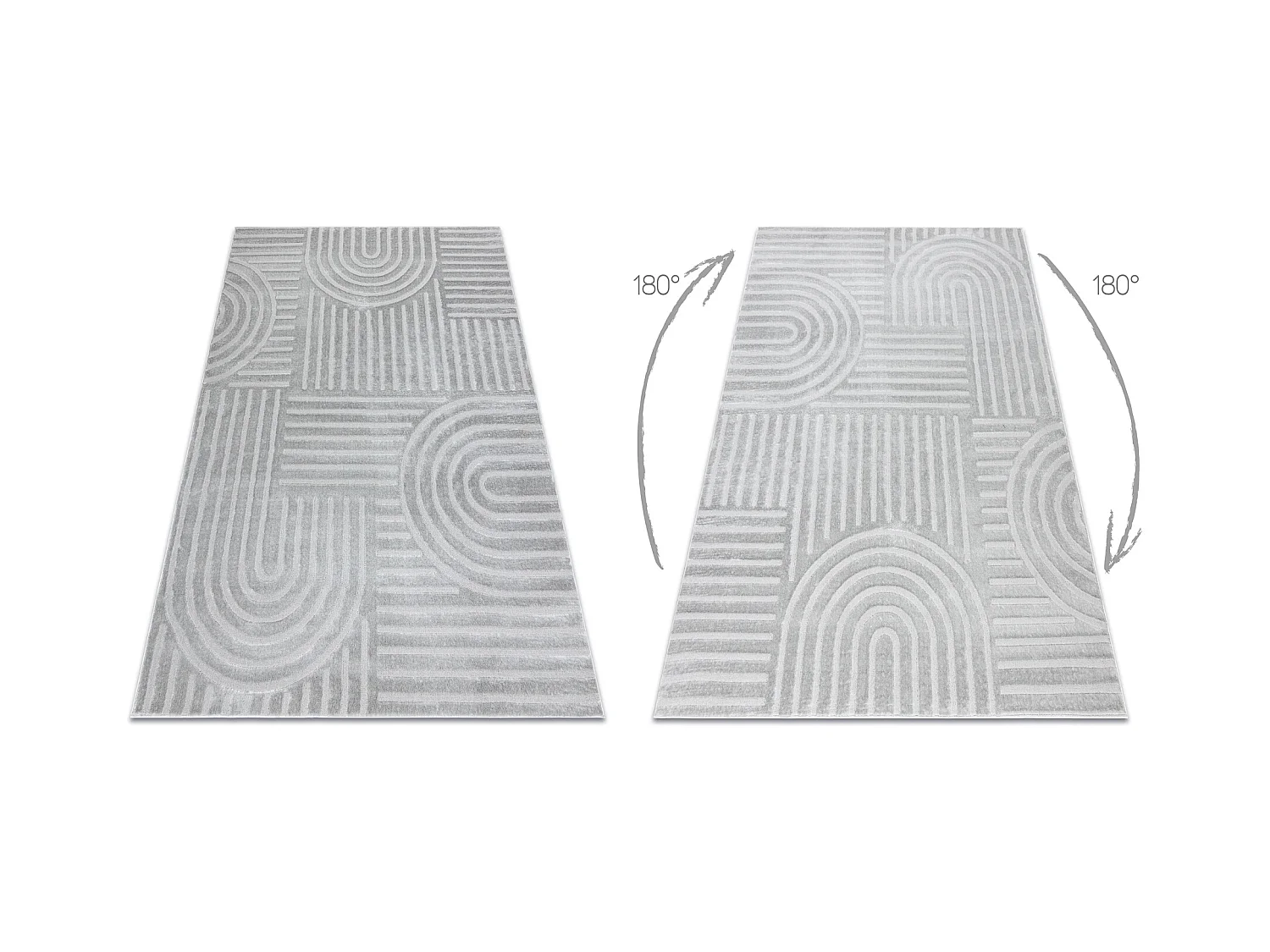 Dywan BALANCE 1918 szary - Geometryczny, strukturalny, glamour  140x190 cm