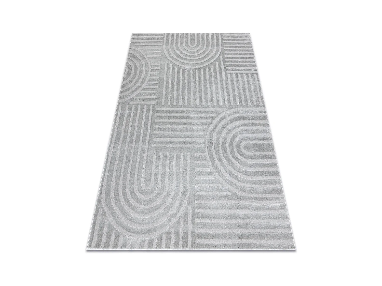 Dywan BALANCE 1918 szary - Geometryczny, strukturalny, glamour  140x190 cm