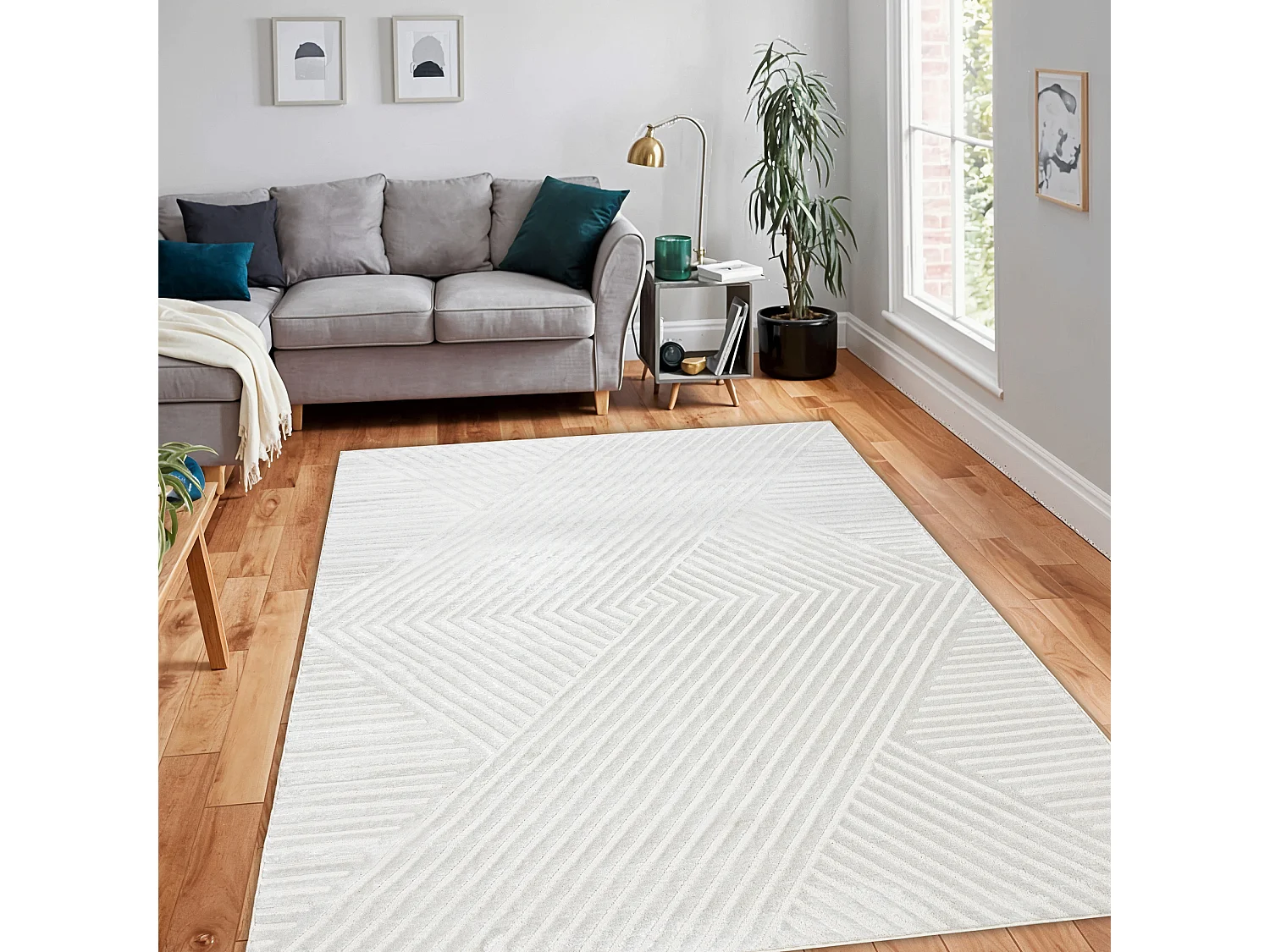 Tapete BALANCE 1503 creme - Geométrico, estrutural, glamour 80x150 cm