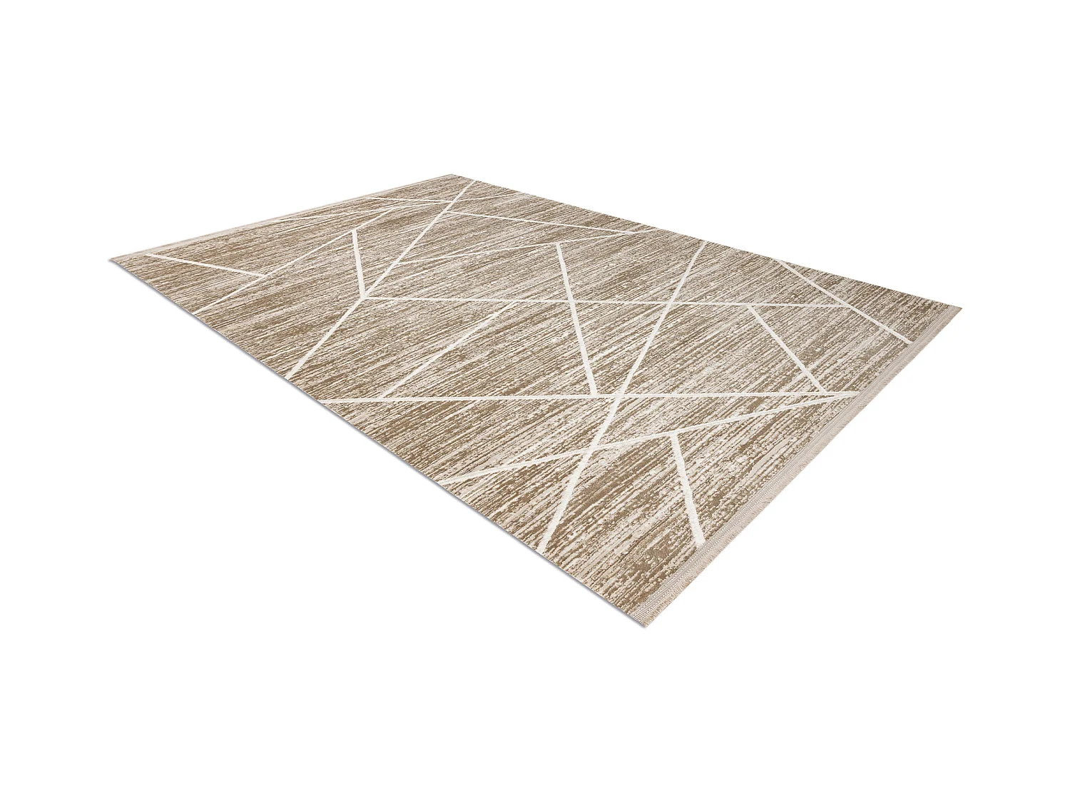 Tapis moderne DUKE 51557 beige / crème - Géométrique, structuré, t 80x150 cm