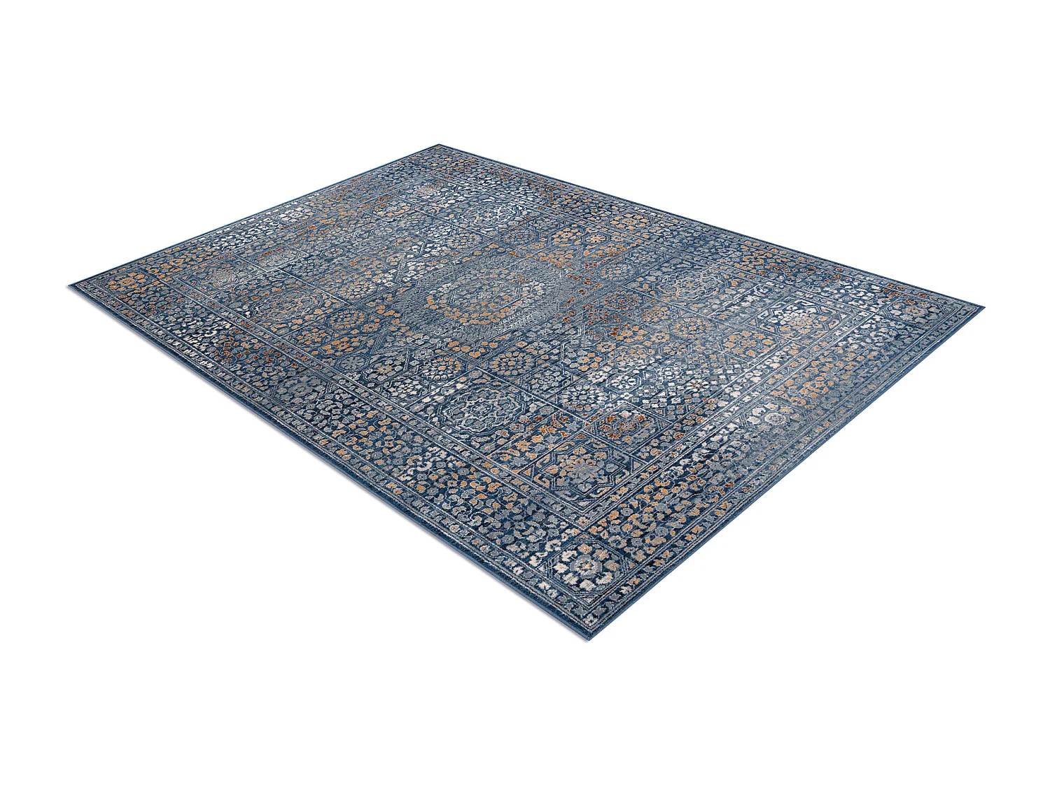 Teppich Wolle NAIN Ornament, vintage 7708/51611 blau / orange 80x150 cm