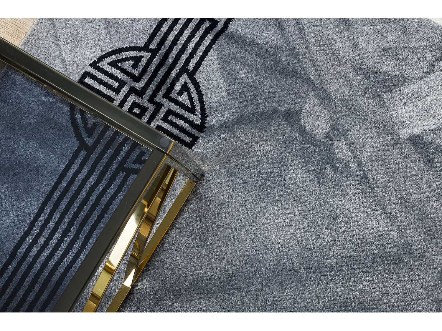 Tapijt AMOUR 53116D grijs - Geometrisch, kleur modern, elegant 98x200 cm