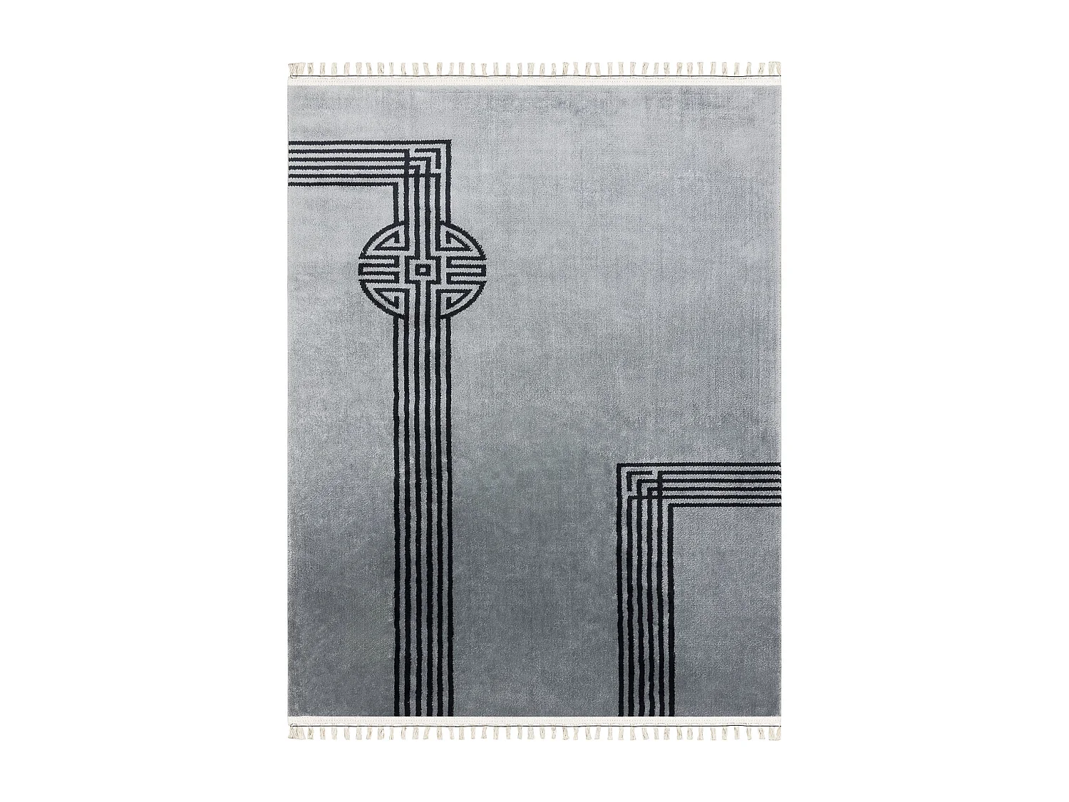 Tapis AMOUR 53116D gris - Géométrique, lignes moderne, élégant 98x200 cm