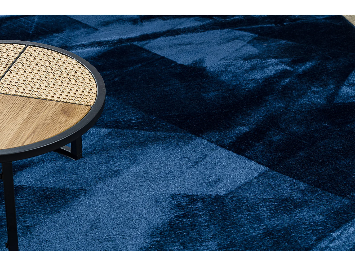 Tapijt VISCO donkerblauw 10 pluche, IMITATIE KONIJNEJ BONT 120x170 cm