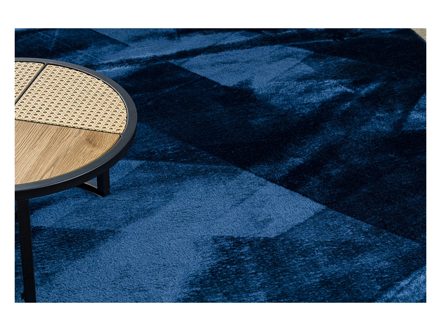 Tapijt VISCO donkerblauw 10 pluche, IMITATIE KONIJNEJ BONT 120x170 cm