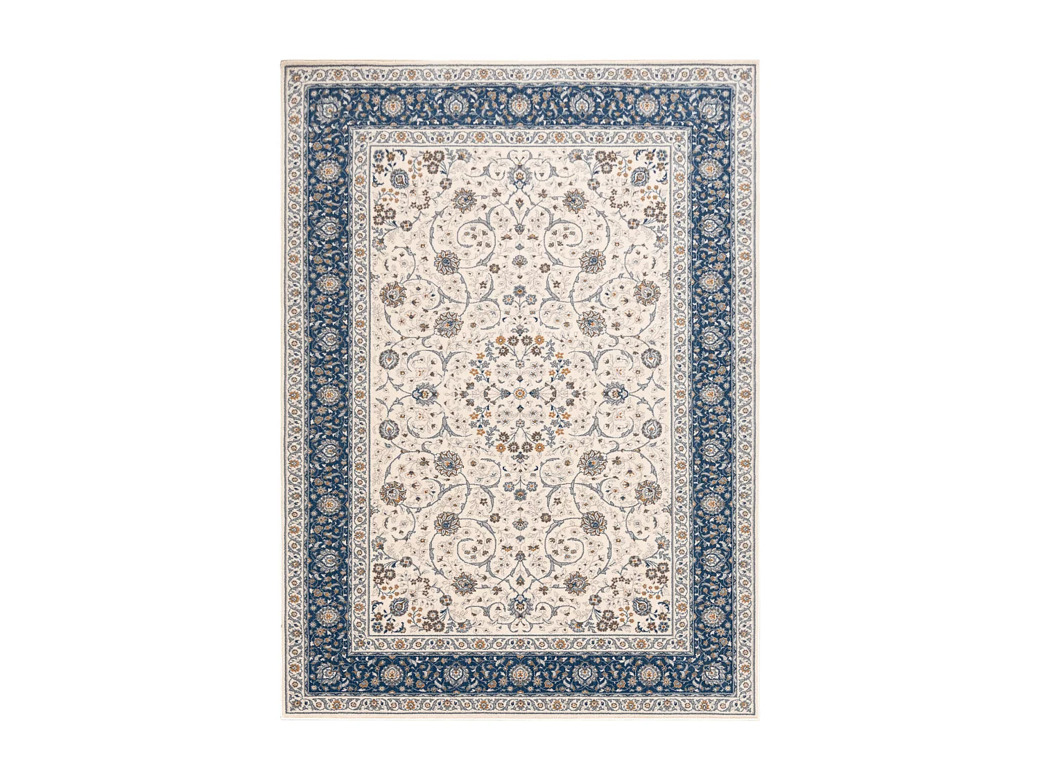 Tapis NAIN Ornement, cadre, 7179/51613 beige / bleu 80x150 cm