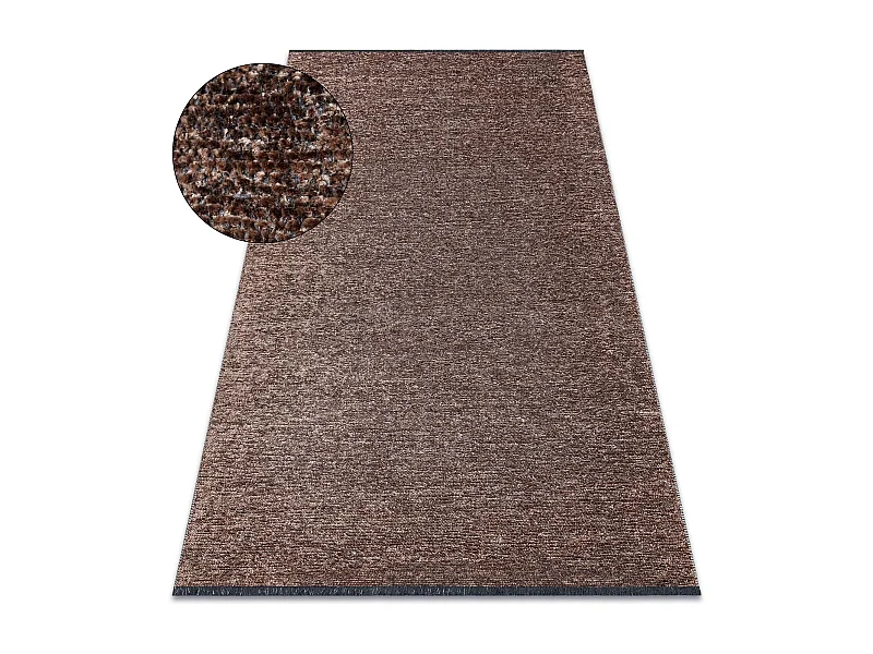 Tappeto FLORENCE 24021 Monocolore, glamour, tessitura piatta, frange - 118x170 cm