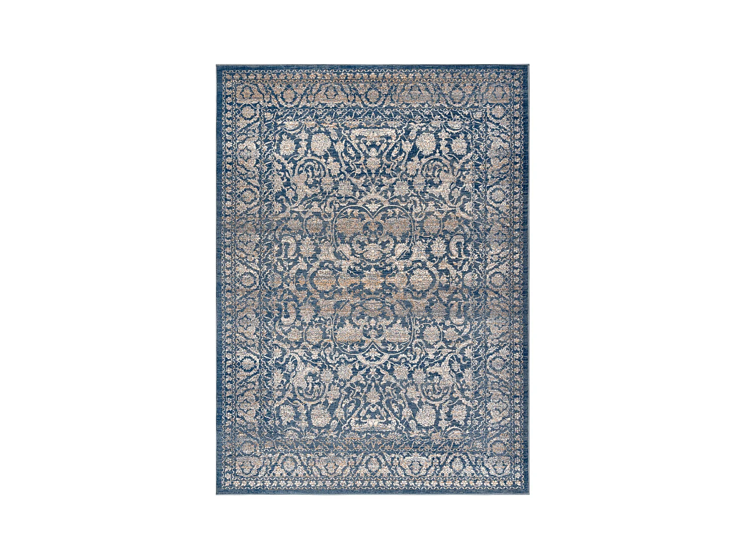 Tapijt NAIN Ornament, frame, vintage 7557/51644 beige / blauw 240x340 cm