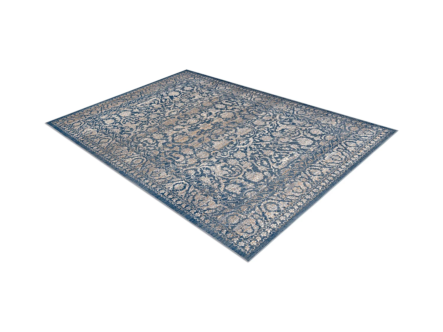 Tapijt NAIN Ornament, frame, vintage 7557/51644 beige / blauw 240x340 cm