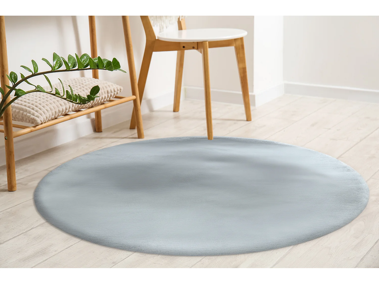 Tappeto TEDDY NEW dream 47 cerchio Shaggy argento molto spesso, peluch cercle 200 cm