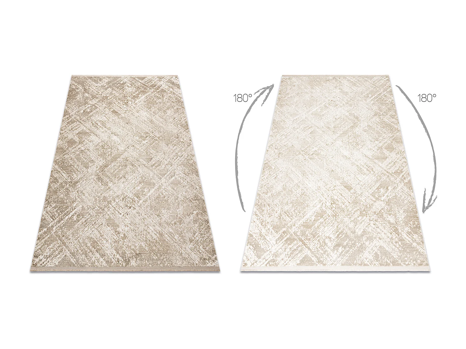 Tappeto moderno DUKE 51541 beige - Geometrico strutturata, molto morbi 180x270 cm