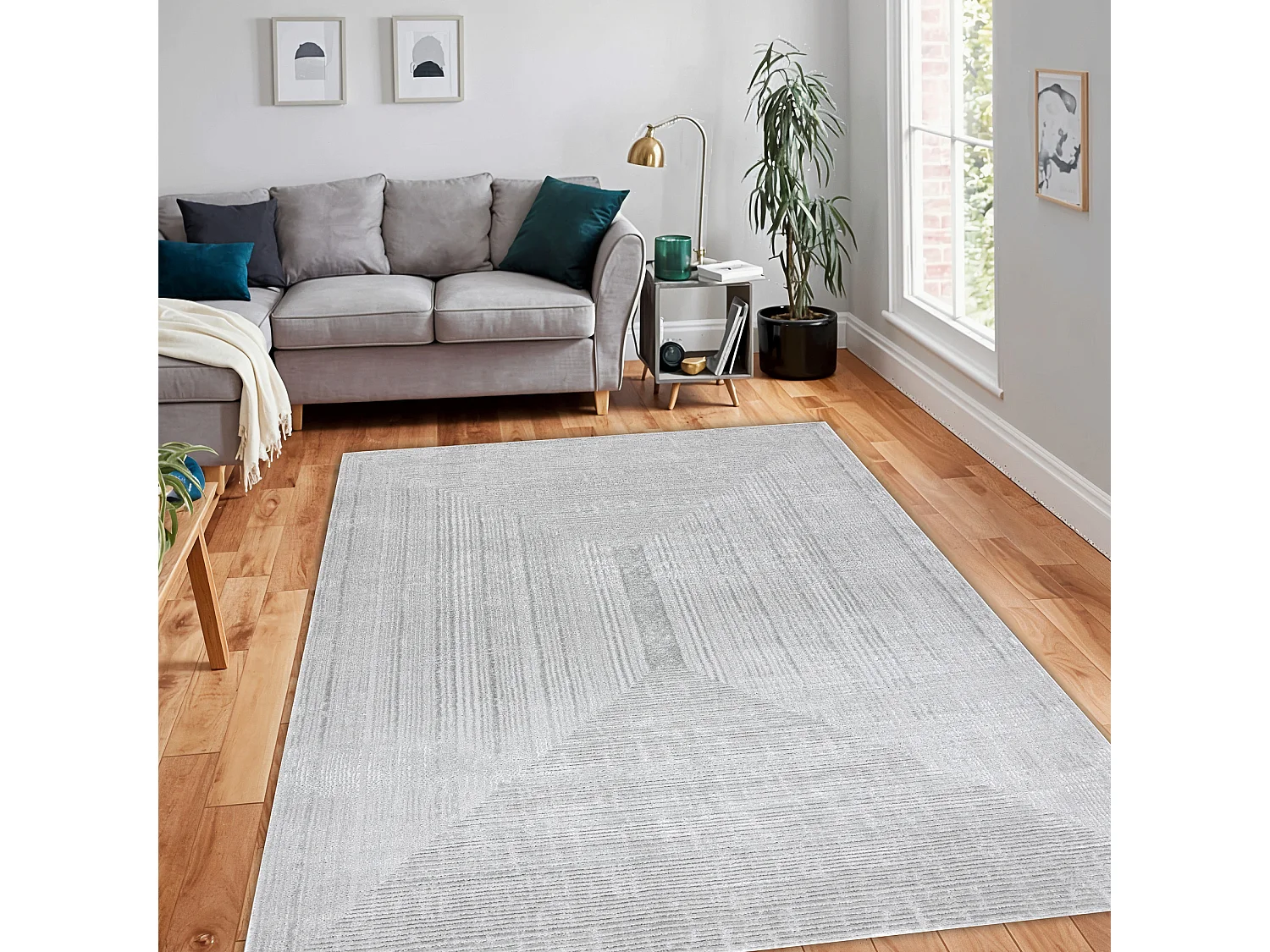 Tappeto BALANCE 8788 grigio - Geometrico, strutturale, glamour 200x290 cm