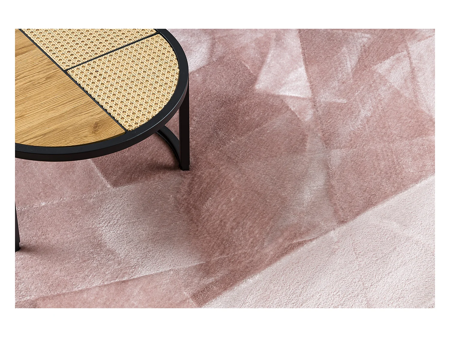 Tapijt VISCO roze 8 pluche, IMITATIE KONIJNEJ BONT 60x100 cm